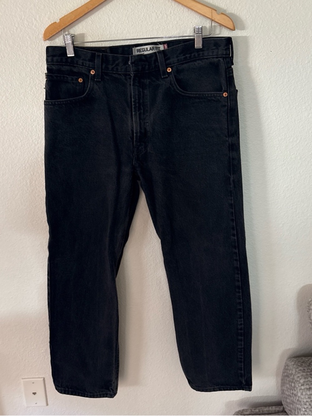 Levi's Men’s Black Regular-Fit 505 Jeans